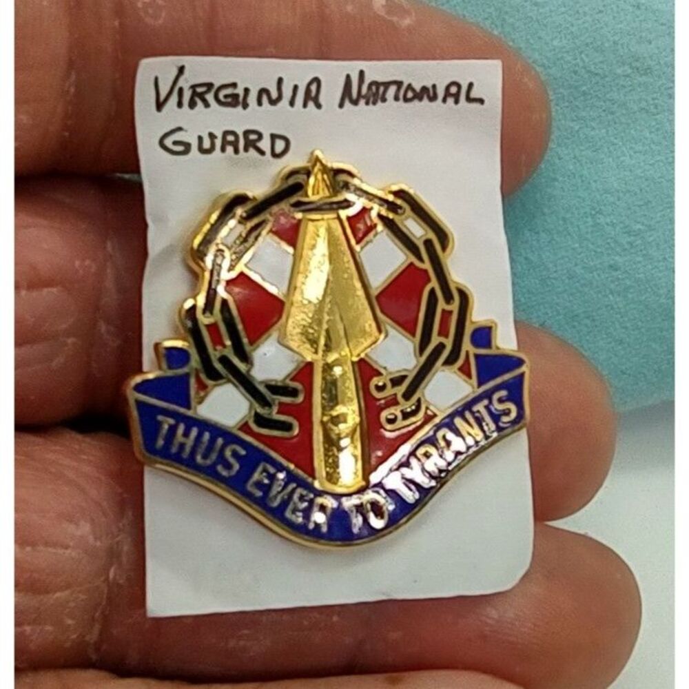 Virginia Army Nat Guard Element, Joint Force Headquarters Unit Crest Vintage Pin